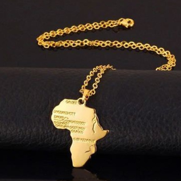 “Africa” Gold Color Necklace - Picture 2 of 8